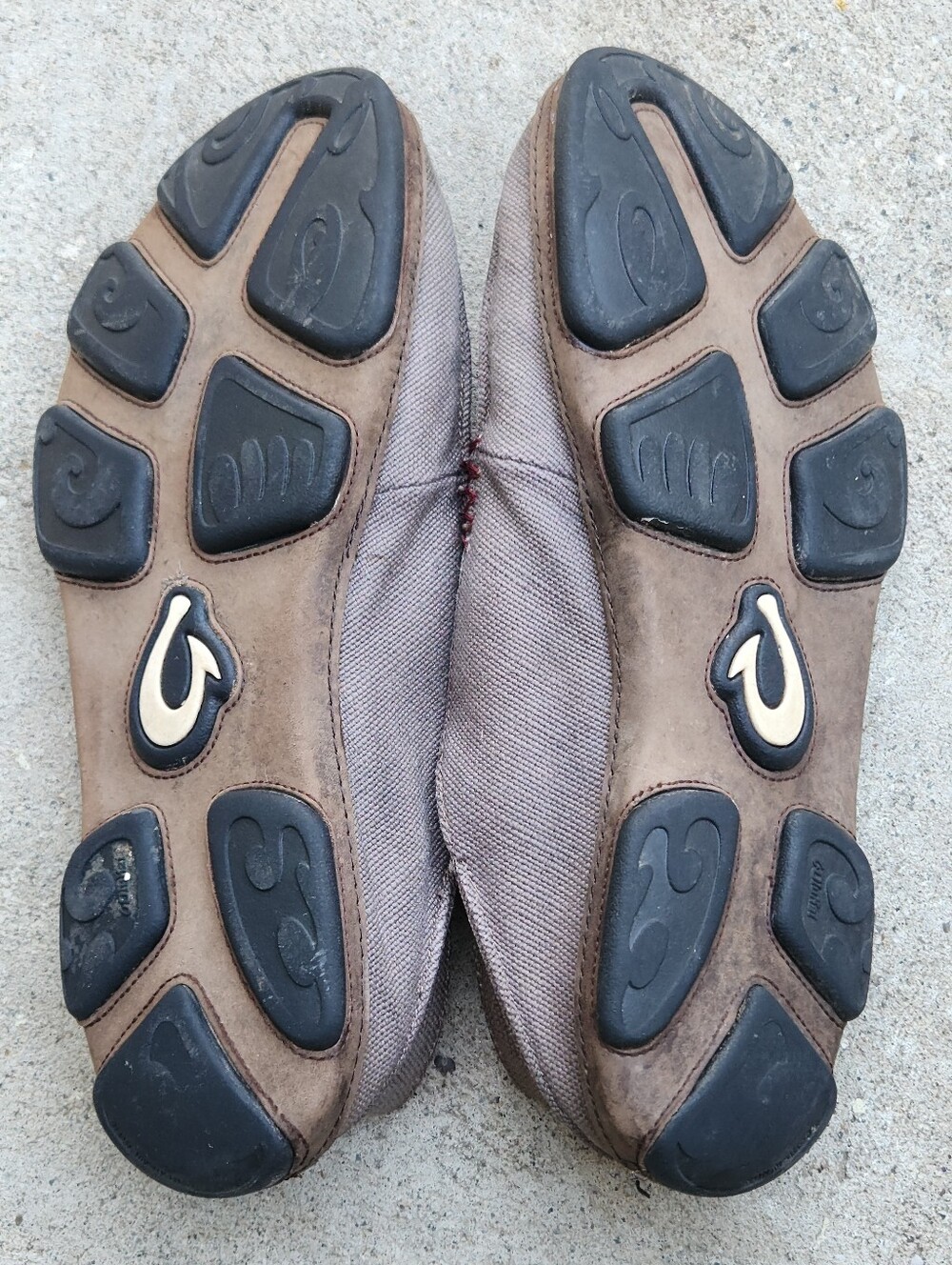 Olukai Moloa Kapa Slip On Canvas Brown Comfort Loafers Men's 12 Eu 45 - Picture 10 of 11